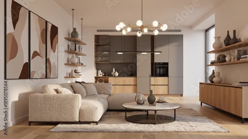 A modern living room interior