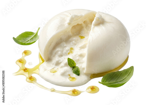 A ?half-melt? burrata moment where creamy center pools but outer skin still holds shape