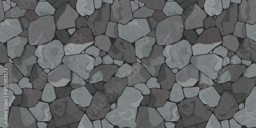 Photography Vector illustration of seamless stone pattern creating natural textured backgrou