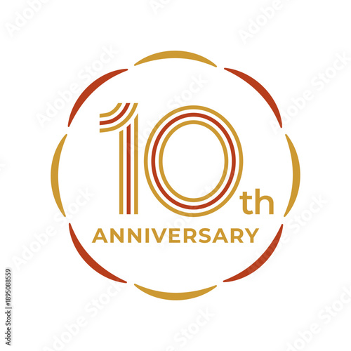 水引風　数字の和風アニバーサリー 10th