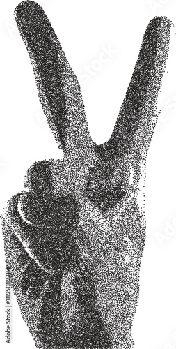 Peace vintage y2k stipple art, harmony halftone stipple brutalist retro vector png with transparent background, dove 2000s aesthetic photocopy effect tattoo