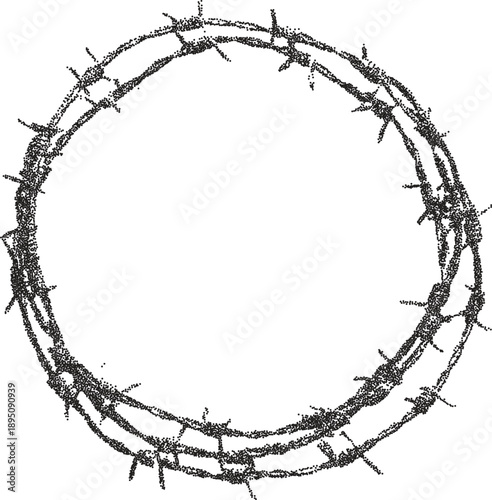 Spike y2k retro stipple art wire brutalist halftone vector png transparent, barbed 2000s photocopy effect tattoo aesthetic