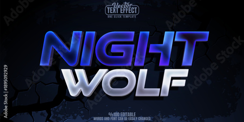 Wolf editable text effect, customizable attack and predator 3d font style
