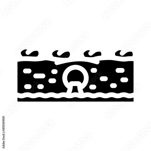 Submerged pipe releasing effluent into the ocean, symbolizing environmental damage, aquatic ecosystem degradation, and the critical issue of liquid waste contamination