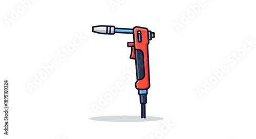 Vector illustration of a welding torch on white background