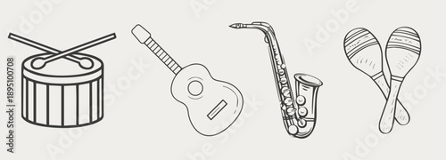 Hands holding music instruments