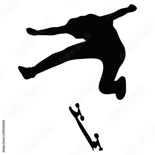 Silhouette of a skateboarder