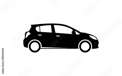 Black Vector Silhouette of a Car