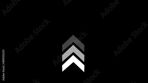 Glowing neon arrow light animated on a black background,with 4k video animation.