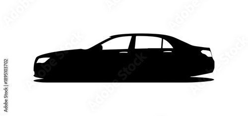 Black Vector Silhouette of a Car
