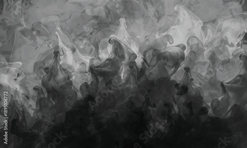 Abstract smoke movement expressing visual softness and power