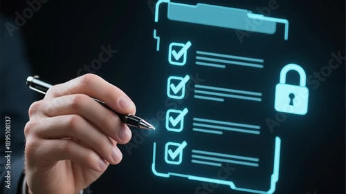 Digital identity verification and authentication, data protection privacy cybersecurity and secure document handling for trusted business operations with advanced access control methods