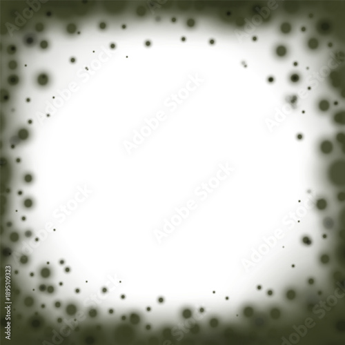 Black moldy texture. Fungus. Square frame. Vector.