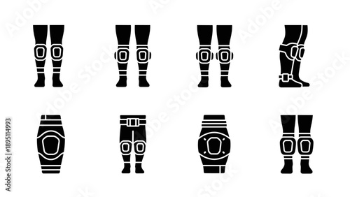 Silhouette knee pads collection for sports and safety gear design