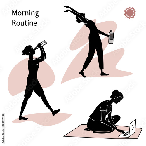 Morning routine illustration
