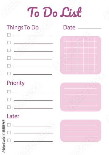 Butterfly Pastel To Do List Planner Page.Minimal pastel to do list planner page decorated with soft butterfly illustrations. Feminine and aesthetic checklist design for productivity, daily planning, t