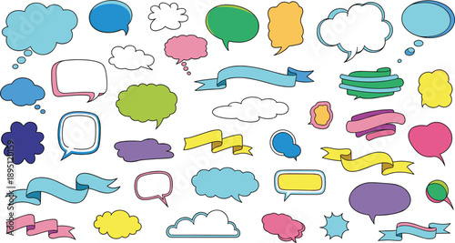 vector set of speech bubbles