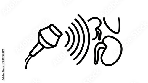 Kidney Ultrasound Icon Vector Art
