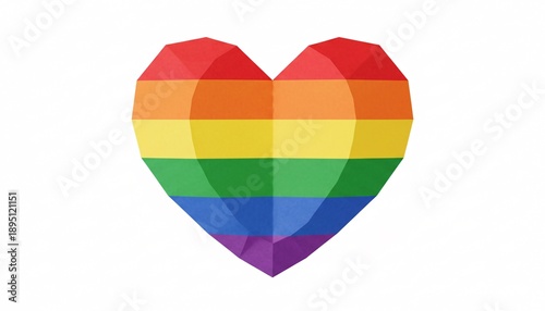 Free Download Rainbow heart symbolizing love and diversity in vibrant colors - GFXLoad