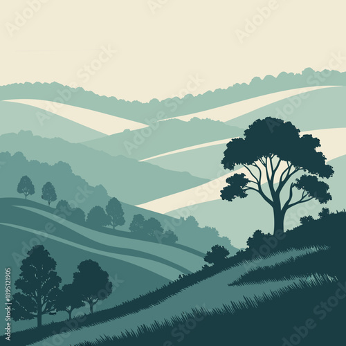 Serene countryside landscape