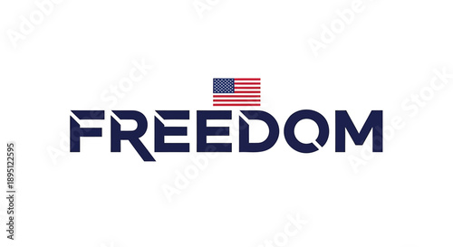 American freedom logo, patriotic design element