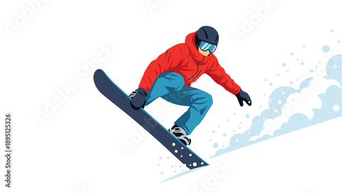 Dynamic snowboarding action: vibrant winter sports enthusiasm in motion