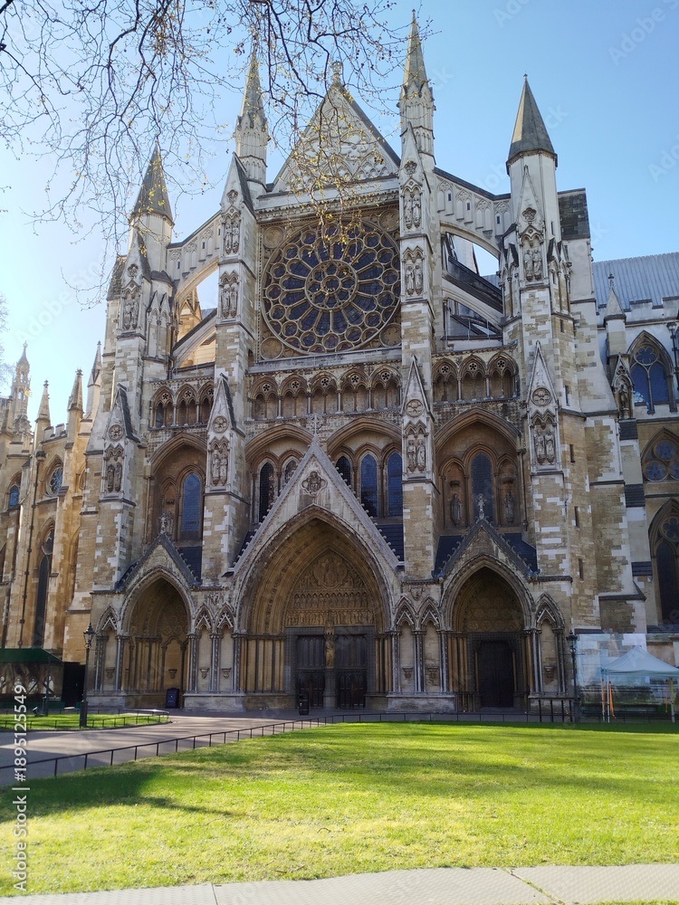 Obraz premium Westminster Abbey Iconic Gothic Architecture London, Landmark Cathedral