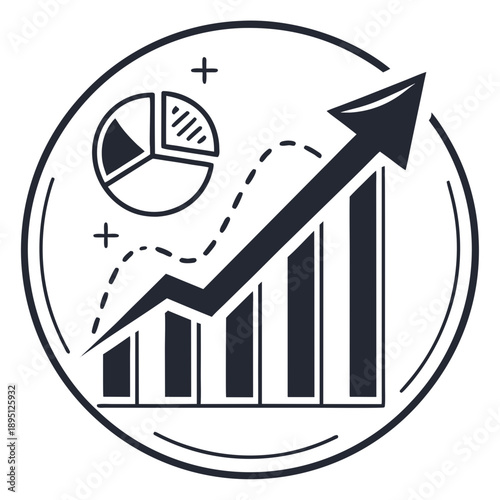 vector illustration of a graph
