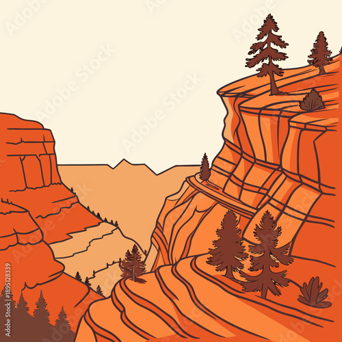 Vast canyon landscape