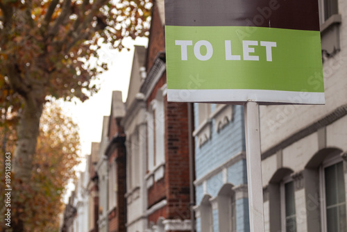 To Let Rental Sign in Autumn Residential Street – Property Rental Market Concept