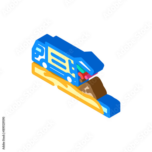 Garbage truck emptying collected refuse into a growing pile of trash at a dump site, illustrating waste management processes and environmental impact of disposal