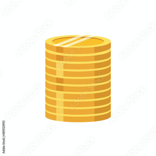 Stack of Gold Coins Illustration