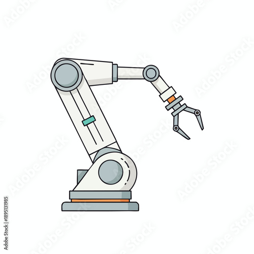 Industrial Robot Arm Illustration