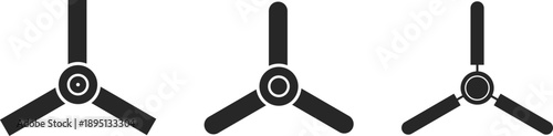 Ceiling fan icon. Universal Cooling Symbols. Product catalog design. Consumer electronics policy signs