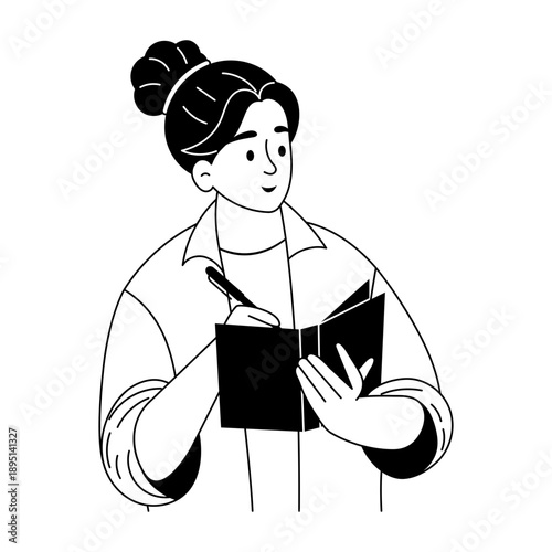 Hand drawn style illustration depicting coconut drink
