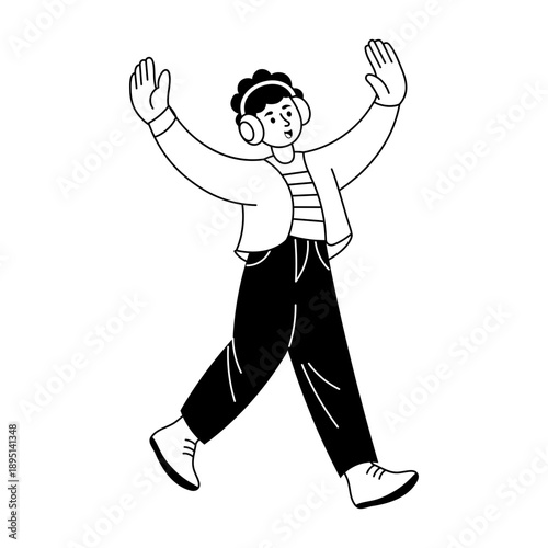 Hand drawn style illustration depicting coconut drink
