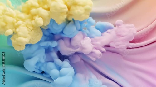 Abstract colorful fluid forms in motion for artistic backgrounds