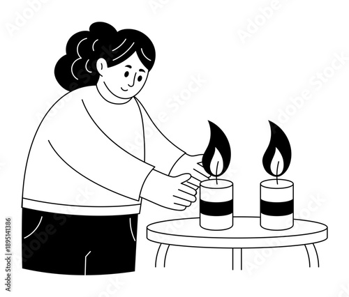 Hand drawn style illustration depicting coconut drink
