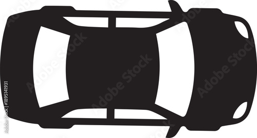 Minivan silhouette on a white background. Car pictogram shown from different angles - side, front, rear, top view.