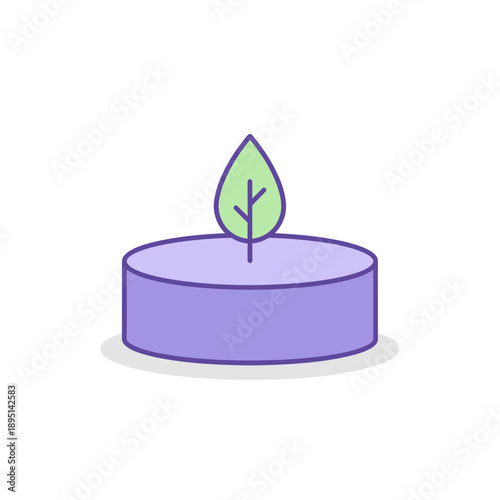 Simple Natural Aromatherapy Candle Icon