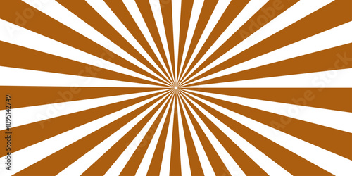 An abstract retro orange sunburst background featuring vintage grunge paper texture and radial sunbeam rays in a classic vector star pattern design