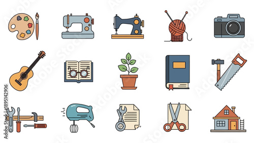 Collection of Various Crafting and Art Tools.