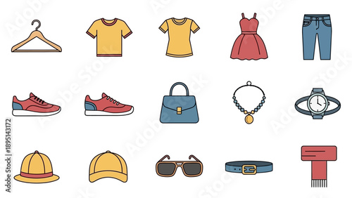 Collection of Various Fashion Accessories and Clothing.