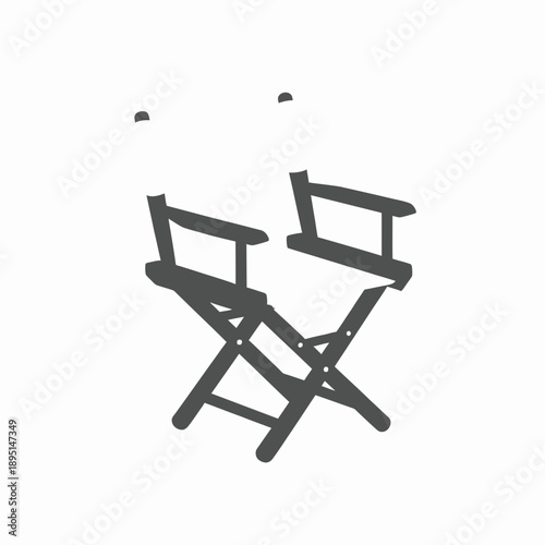Two Director's Chairs Icon Vector
