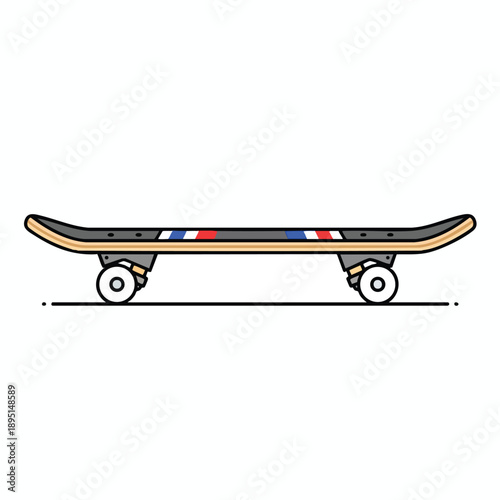 Vintage Skateboard Illustration