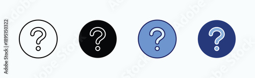 Help Icon Sheet Multiple Style Collection Isolated Vector