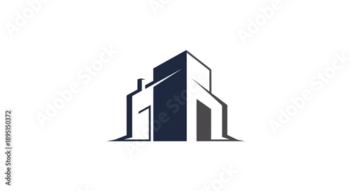 Modern architectural building logo design concept.