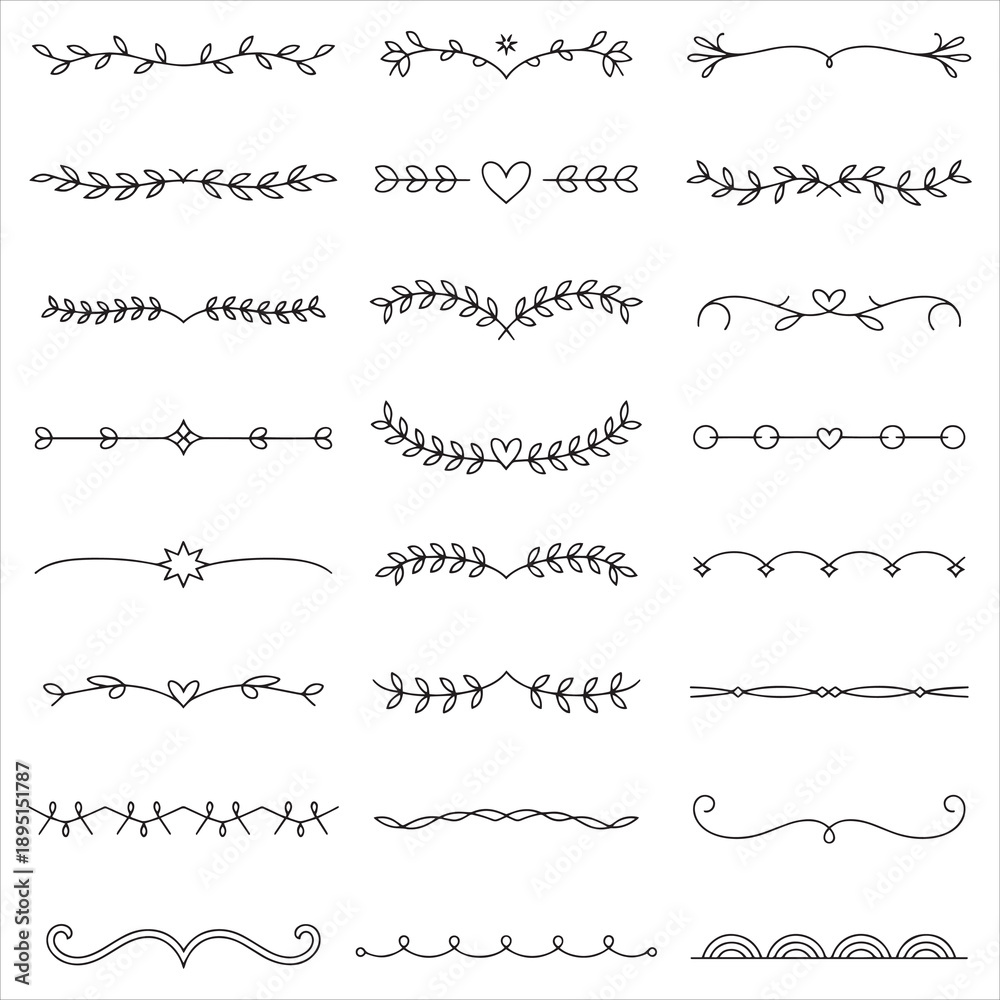 Obraz premium Decorative Dividers Clip Art 