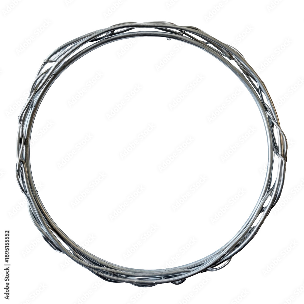 Fototapeta premium Closeup Twisted Metallic and Plastic Ring
