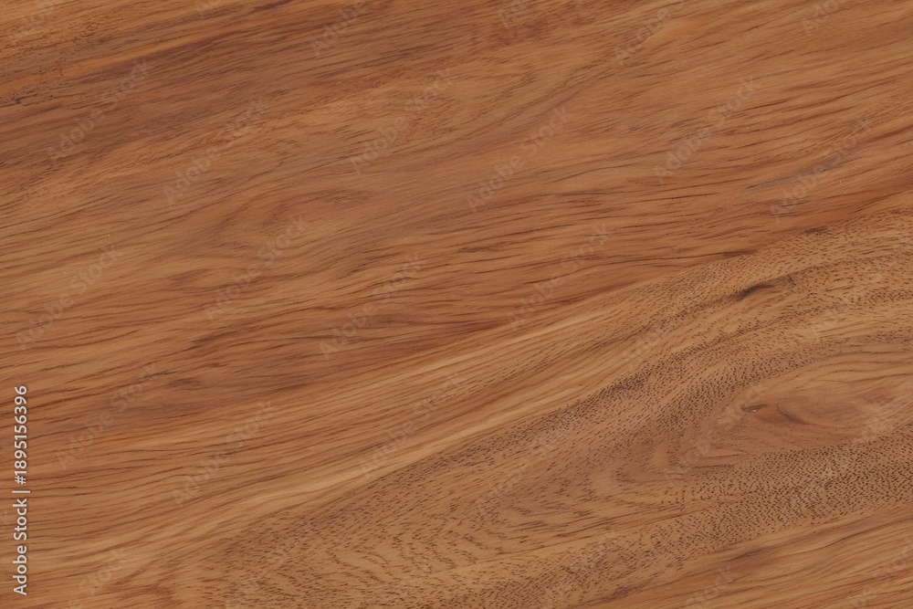 Fototapeta premium Natural Rich Warm Medium Brown Oak Wood Flowing Grain Texture Background